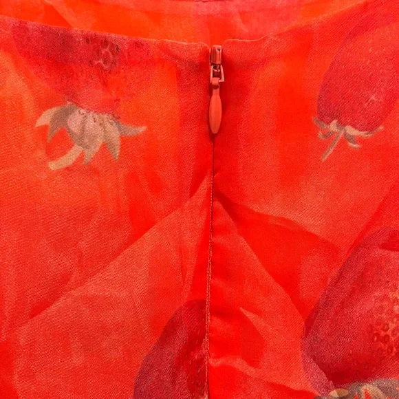 Selkie Red Strawberry Puff Dress L - Picture 10 of 10